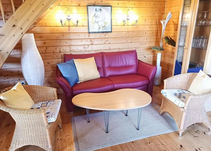 Im Holzblockstil Im Naturerlebnisdorf Blauvogel Tatil Evi *